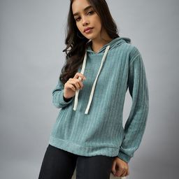 Club York Women Striped Long Sleeve Hooded Pullover Sweatshirt-picture-24