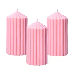 atorakushon Pink 3 pieces Pillar Candle-image-54