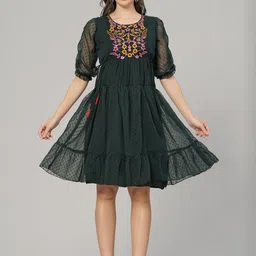 Jyoti Embellished Fit and Flare Dress-image-80