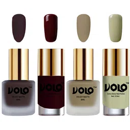VOLO Set Of 4 Velvet Matte & Extra Shine Nail Polish-8 ml & 9.9 ml Each Shade 29-37-44-40 image 1