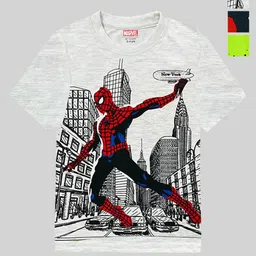Marvel by Miss and Chief Boys 3 Avengers Printed T-shirt-image-68