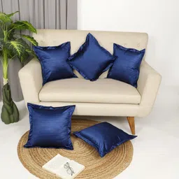 THE CONVERSION Blue 5 Pieces Square Cushion Covers-image-56