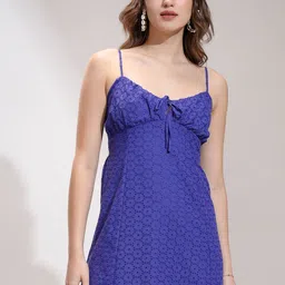 Tokyo Talkies Women Schifli Empire A-Line Strappy Midi Dress-image-77