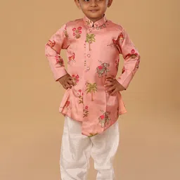 The Mini Trunk Boys Abstract Printed Regular Kurta with Trousers-9