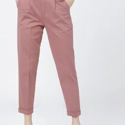 Tokyo Talkies Women Tapered Fit Pleated Trousers-picture-8