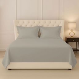 PIZUNA LINENS Taupe 400 TC Pure Cotton King Bedsheet - 2.54 m x 2.75 m-picture-33