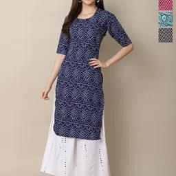 Anouk Rustic Women Pack Of 4 Ethnic Motifs Printed Kurta-picture-0