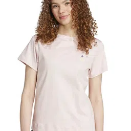 ADIDAS Women Printed Round Neck Cotton T-shirt-picture-10