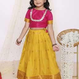 KID1 Girls Gotta Patti Ready to Wear Lehenga & Choli-image-3