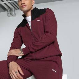 Puma Slub Brand Logo Printed Pure Cotton Slim Fit Long Sleeve Jacket-image-94