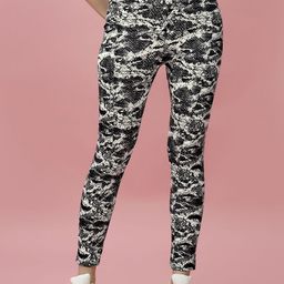 POOJARAN SAREE Women Printed High Rise Tights-image-76