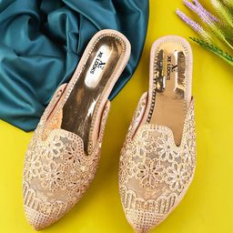 XE Looks Women Ethnic Mules Flats-image-98