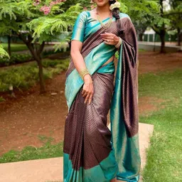 KALINI Woven Design Zari Pure Silk Kanjeevaram Saree-image-92