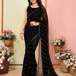 Moda Rapido Embellished Poly Georgette Designer Saree-48