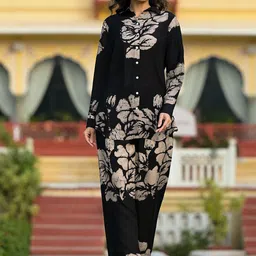 Chandbaali Printed Long Sleeves Shirt With Trousers Co-Ords-image-20