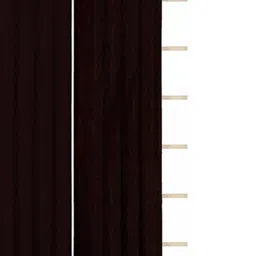 270 cm (9 ft) Polyester Semi Transparent Long Door Curtain Single Curtain (Plain, Brown)-image-95