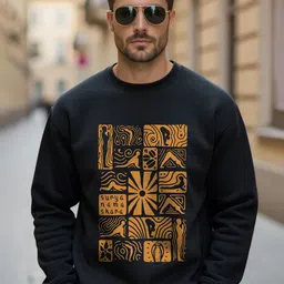 AUSK Black Men Full Sleeve Round Neck Printed Sweatshirt-picture-32