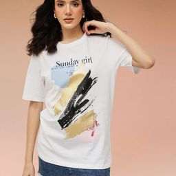 Espresso Typography Printed Pure Cotton Relaxed Fit T-shirt-image-92
