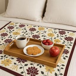 Homerz Yellow & Brown Printed Waterproof Food Mat-28