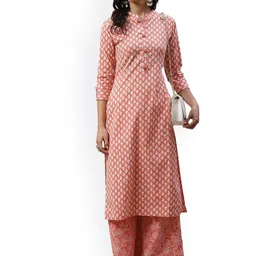 OH MI DIOS Women Floral Printed Cotton Kurta with Palazzo-37