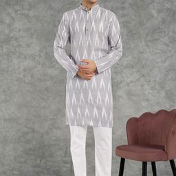 SKAVIJ Men Printed Regular Pure Cotton Kurta with Pyjamas-31