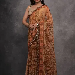 Panzora Mirror Work Saree-image-92