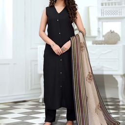 MOJILAA Women Regular Beads and Stones Kurta with Trousers & Dupatta-55