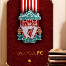 Myntra Elegant Homes Maroon & White Liverpool FC Printed Wooden Wall Art-6