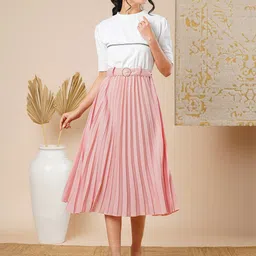 CARTYSHOP Crepe Fit & Flare Midi Dress-image-75