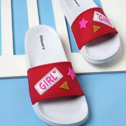 GLISSERS Kids GIRLS Embosed Sliders-28