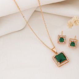 DressBerry CZ Stone Studded Jewellery Set-36