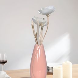 Aura Peach Colored Ceramic Aesthetic Flower Vase-image-59