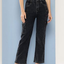 CORSICA Women Black Cotton Stretchable Jeans-picture-17
