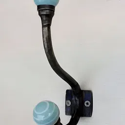 IndianShelf Blue Ceramic Rack Wall Hangers Hook-image-83