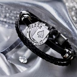 Vientiq Black Leather Bracelet-image-84