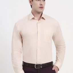 JADE BLUE Long Sleeves Pure Cotton Formal Shirt-image-93
