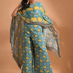 Morchari Printed Round-Neck Kaftan Top With Trouser Co-Ords-picture-18