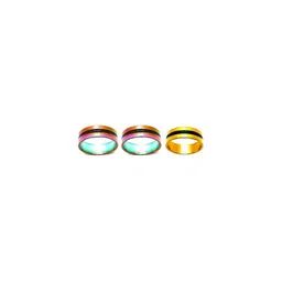 Dynamic Retail Global Set of 3 Rings for Men & Women, Multicolor-Yellow Alloy Ring ()-8