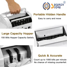 Security Store Money/Note Counting Machine with MG, UV, IR Fake Note Detection and LCD Display Note Counting Machine image 2