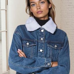 Kotty Women Spread Collar Solid Denim Jacket-picture-41