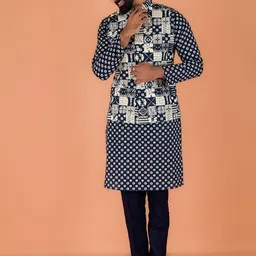 KISAH Printed Nehru Jacket-9