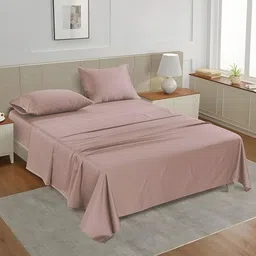 LANE LINEN Rose King Bedsheet with 2 Pillow Covers-image-72
