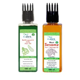 ANI'S Set Of 2 Sesame, Bottle Gourd & Amla Hair Oil -100ML Each-8