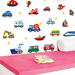 Asian royal Red & Blue Printed Anti-Oil Wall Sticker-picture-16