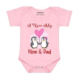 Arvesa I love My Mom and Dad Printed Bodusuit-image-93