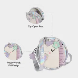 MiArcus Printed Structured Sling Bag with Applique image 5