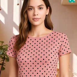 Unicus Apparel Women Pack of 2 Polka Dot Print Studded Crop Top-image-28