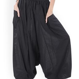 WHITEWHALE Women Loose Fit Pure Cotton Harem Pants-image-13