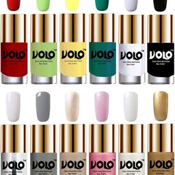 VOLO Set Of 12 Luxury Super Shine Nail Polish - 9.9 ml Each Combo-No-309-image-65