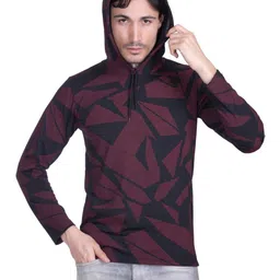 FIRST SLEEP Men 2 Printed Hooded Pockets T-shirt-picture-0